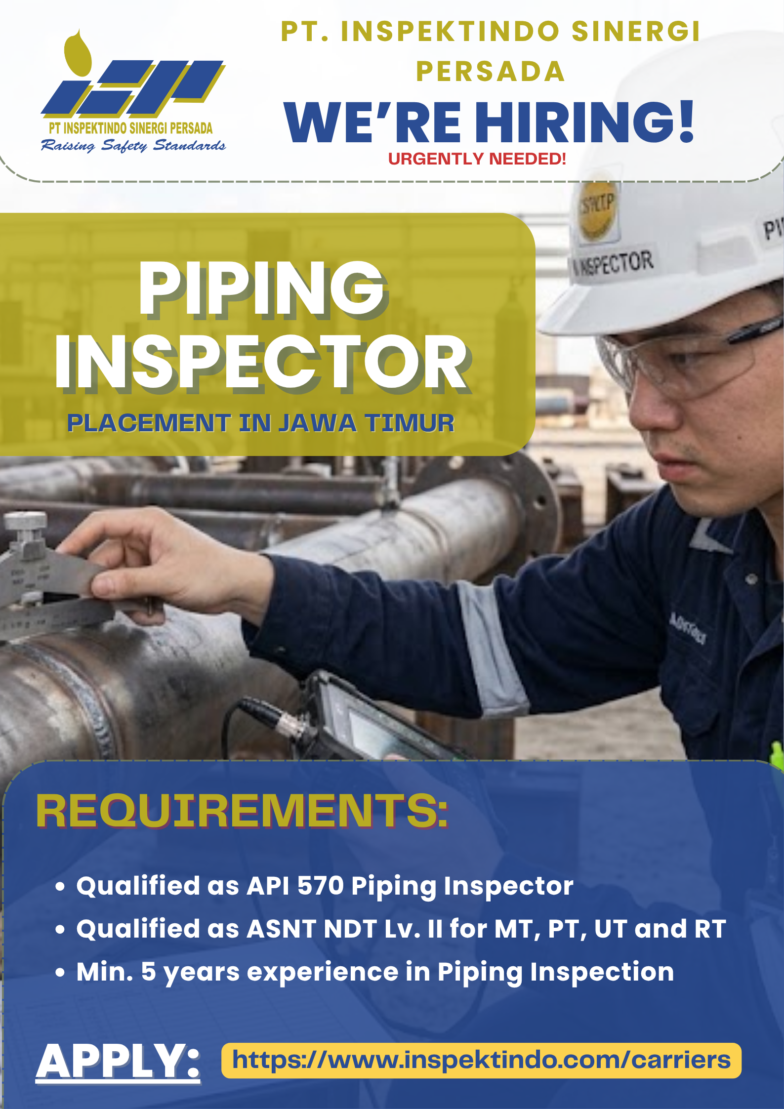 PIPING INSPECTOR - JATIM